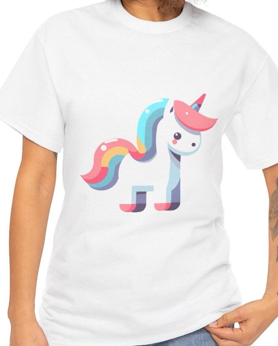Minimalist Cartoon Unicorn T-Shirt | Whimsical Magic Tee | Buy Online from The Home Crafters