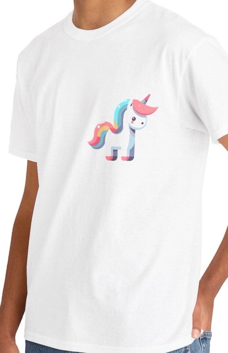 Minimalist Cartoon Unicorn T-Shirt | Whimsical Magic Tee | Buy Online from The Home Crafters