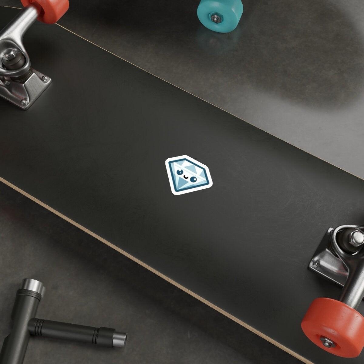 Blue Diamond Cartoon Sticker – Waterproof Vinyl | Buy Online from The Home Crafters