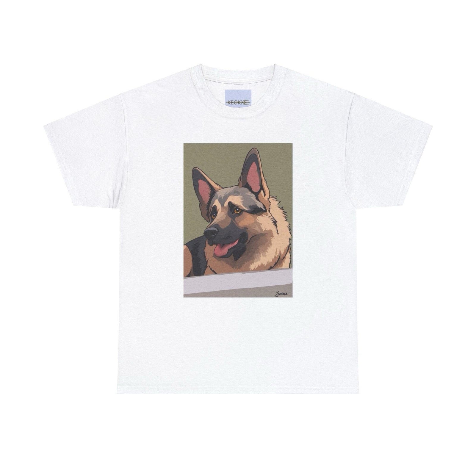 Cartoon German Shepherd T-Shirt | Cute Dog Lover Gift | Buy Online from The Home Crafters