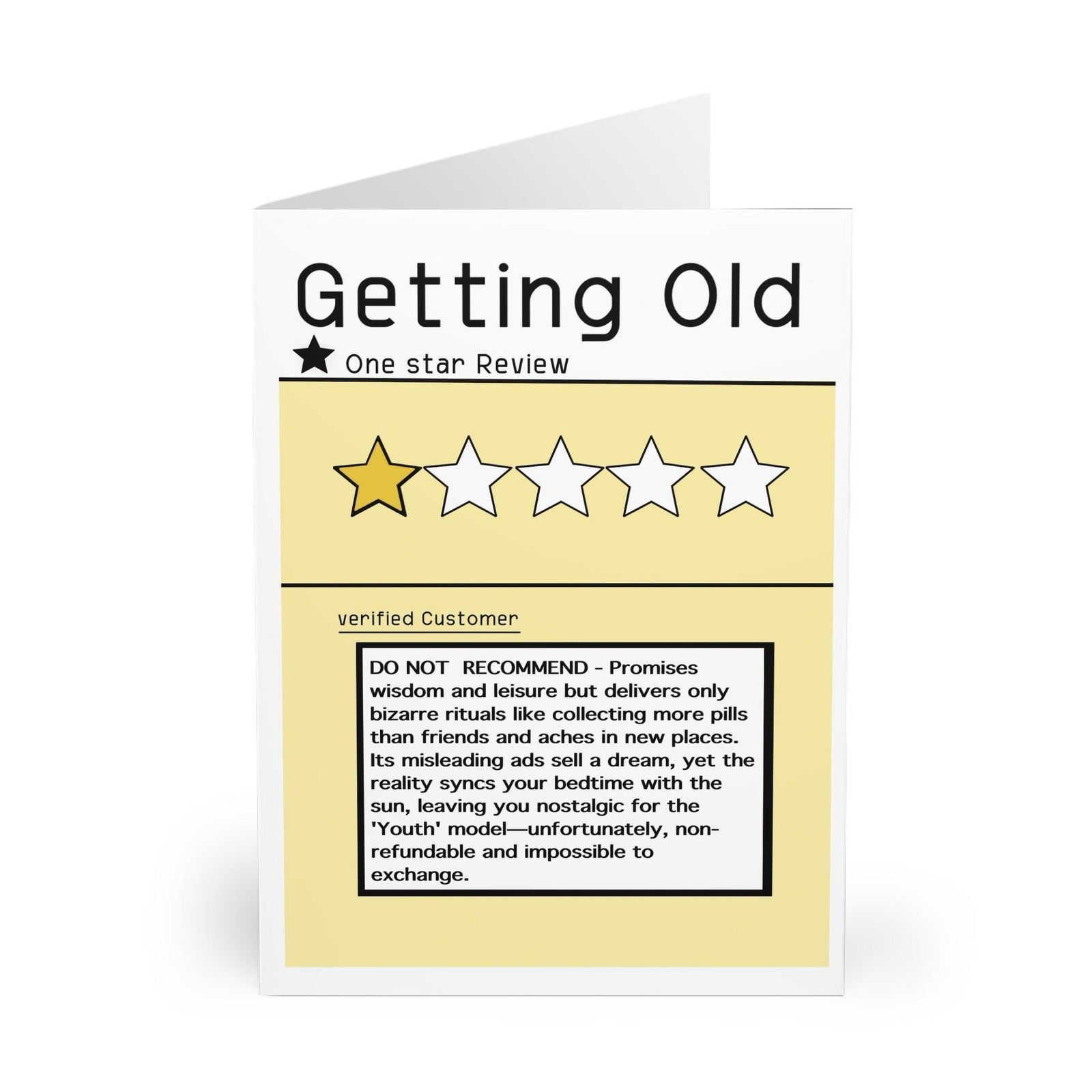 Funny “Getting Old” Card – Humour for Any Age & Occasion | Buy Online from The Home Crafters