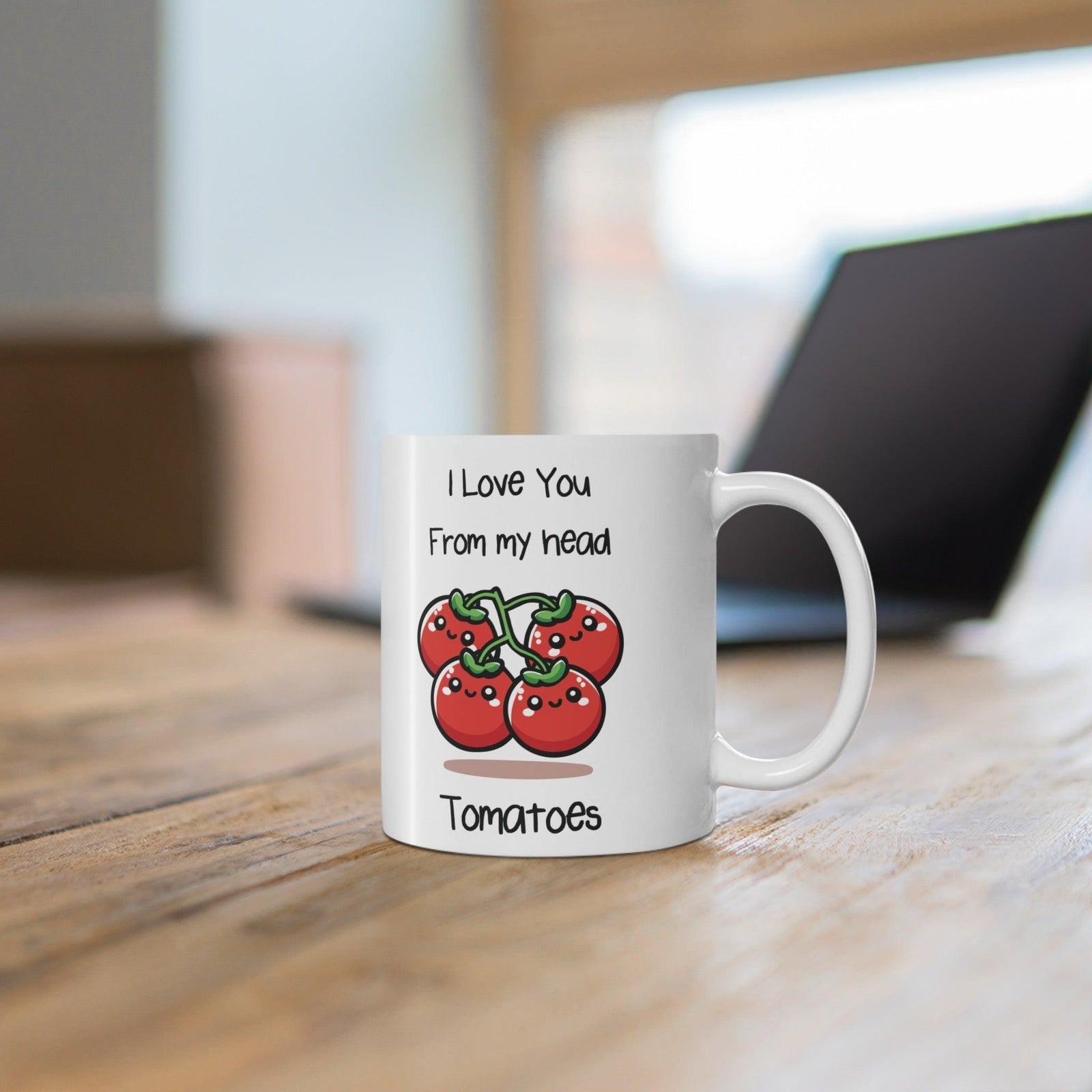 I Love You From My Head Tomatoes Mug | 11 oz Pun | Buy Online from The Home Crafters