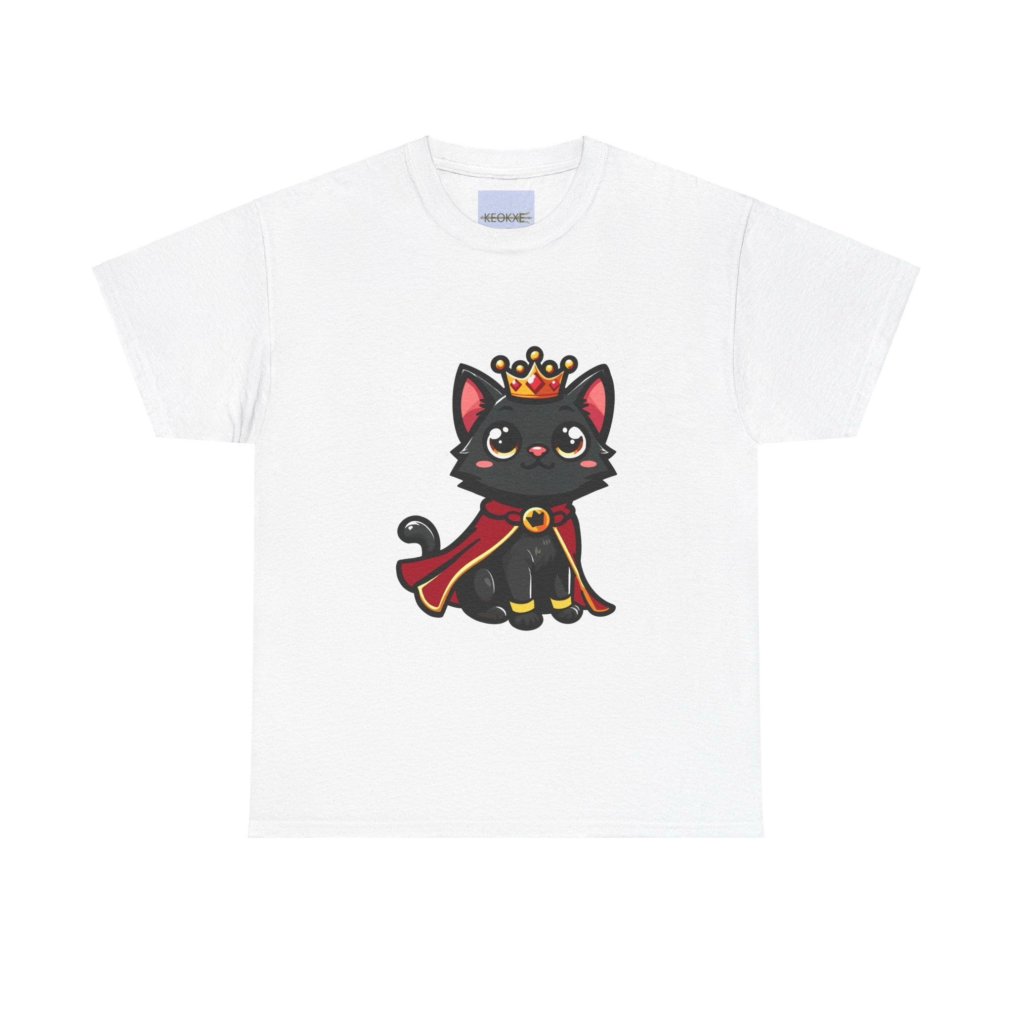 Regal Kitten T-Shirt – Cute Royal Black Cat Tee | Buy Online from The Home Crafters