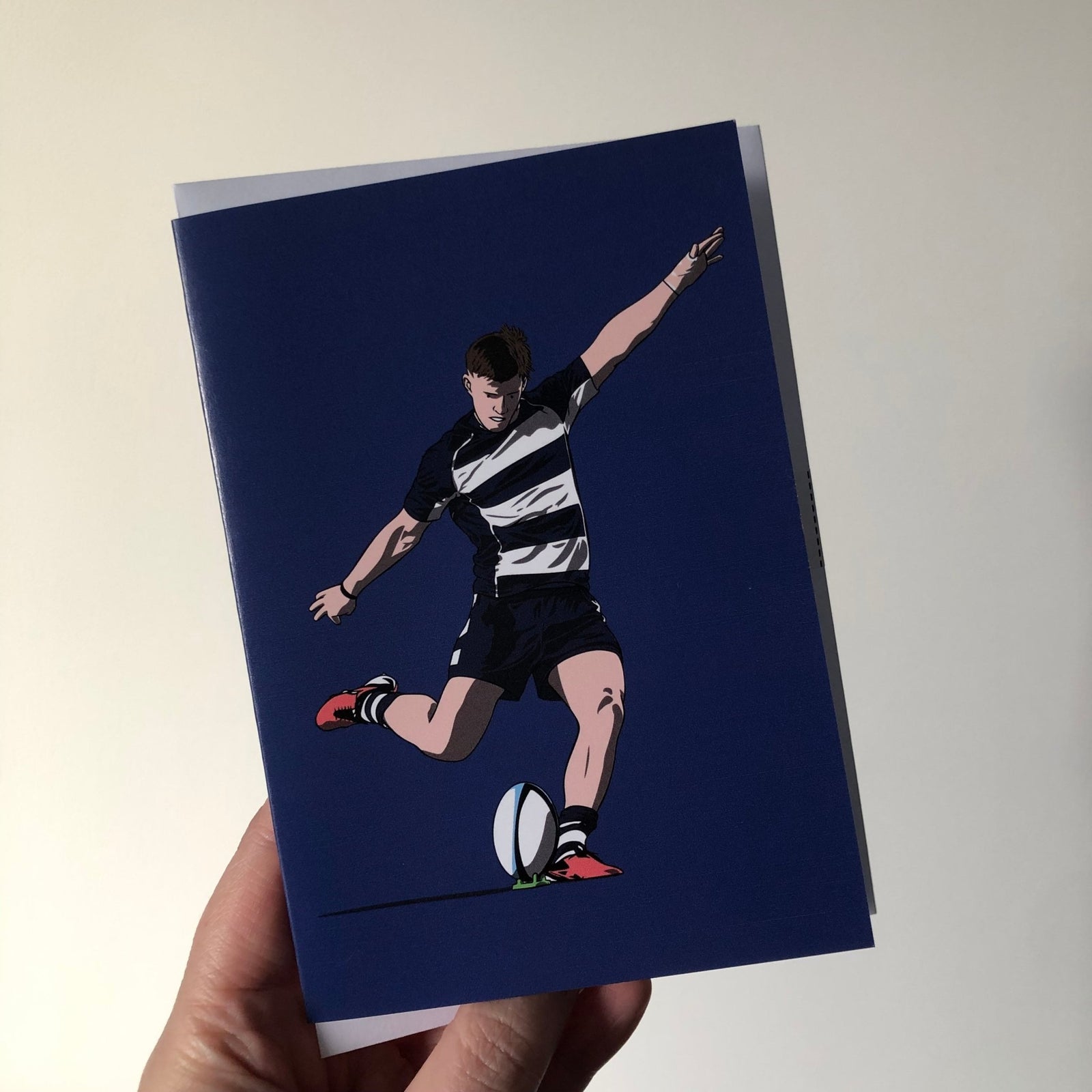 AJ MacGinty - Football Legends A6 Greeting Card – Original Artwork by James Hible Art | Buy Online from The Home Crafters