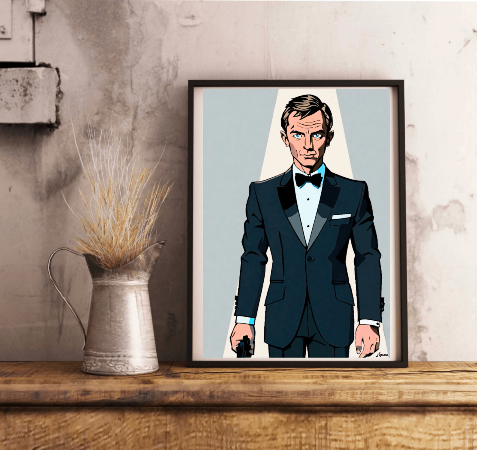 Anime James Bond Art Print | A3 A4 A5 Poster | Spy Decor | Buy Online from The Home Crafters