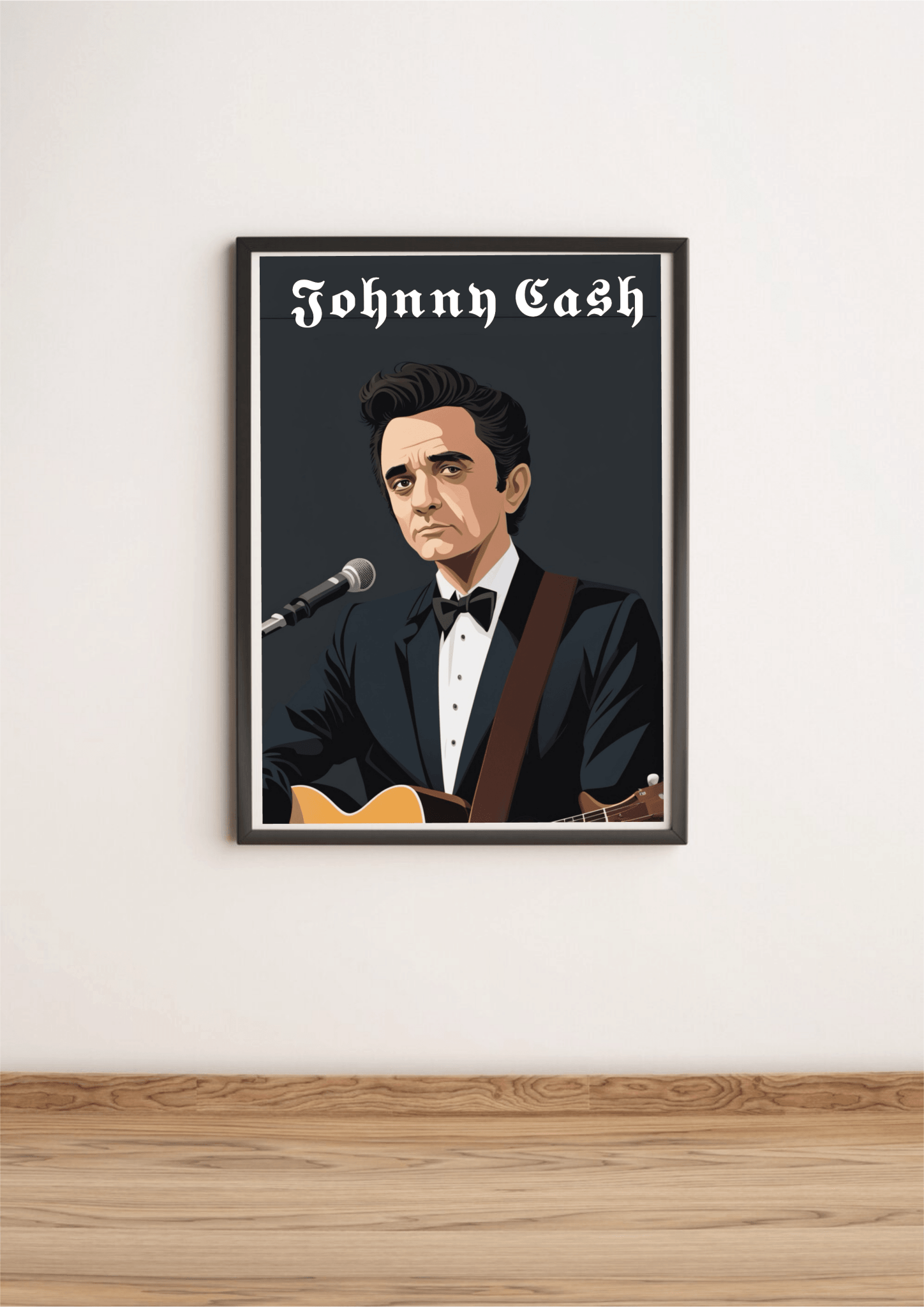 Johnny Cash Poster | Man in Black Cartoon Print | Buy Online from The Home Crafters