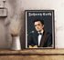 Johnny Cash Poster | Man in Black Cartoon Print | Buy Online from The Home Crafters