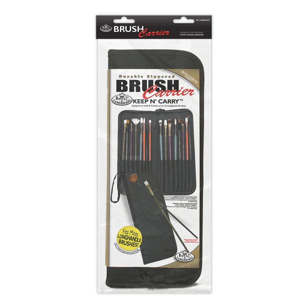 Royal & Langnickel Keep N Carry Long Handle Paintbrush Case - Black | Buy Online from The Home Crafters