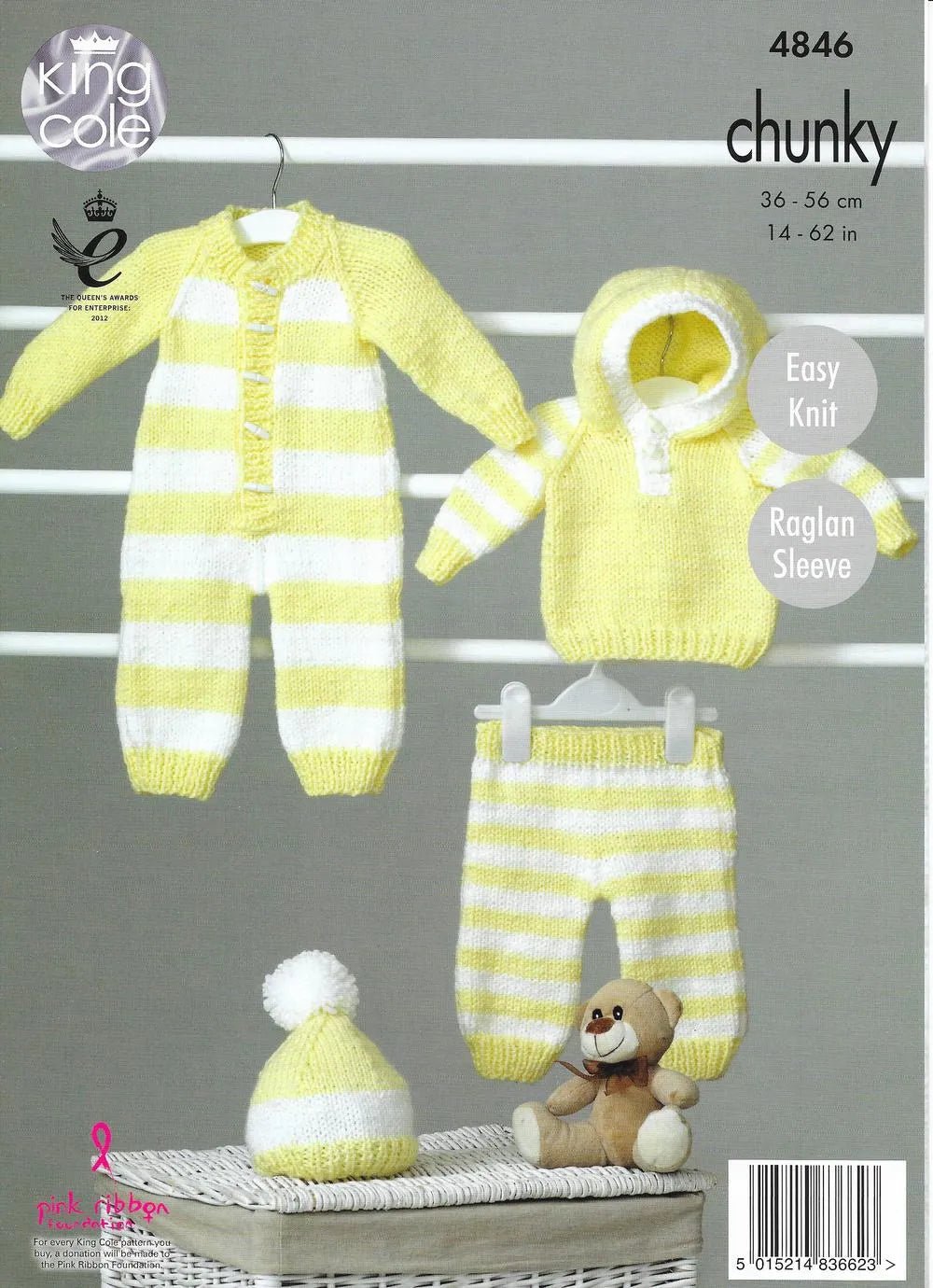 King Cole Easy Knit Babies Onesie, Hoodie, Pants & Hat Knitting Pattern 4846 - Chunky | Buy Online from The Home Crafters