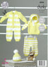 King Cole Easy Knit Babies Onesie, Hoodie, Pants & Hat Knitting Pattern 4846 - Chunky | Buy Online from The Home Crafters