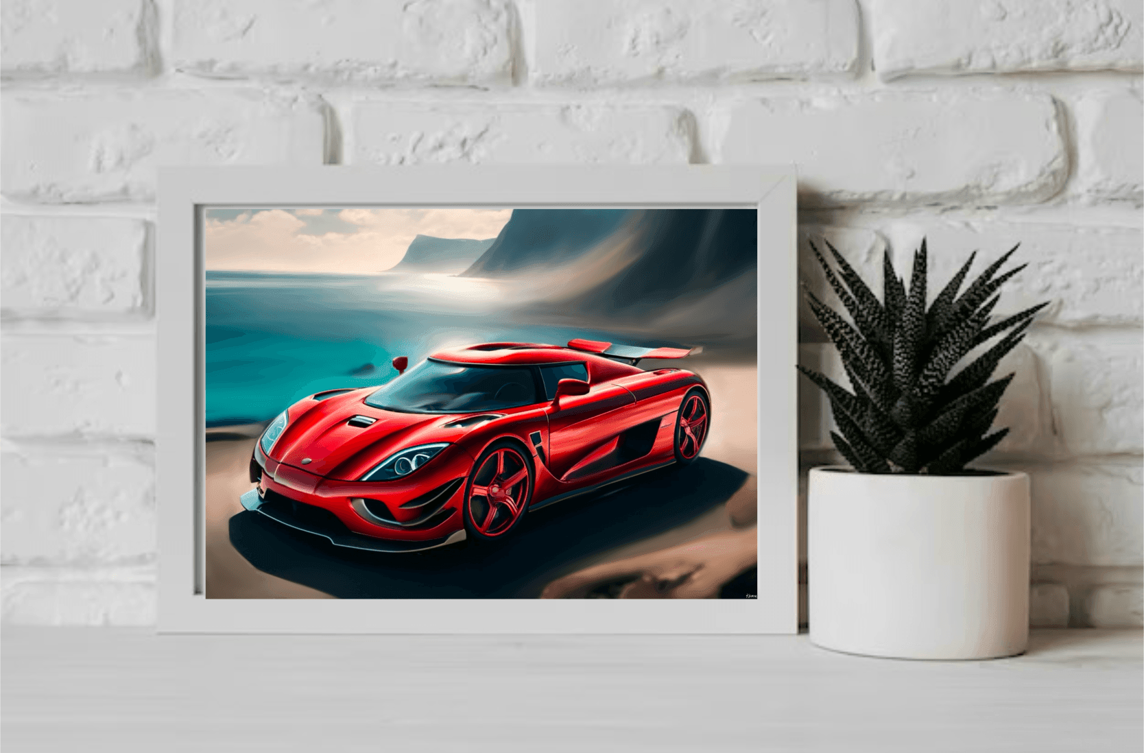 Hypercar Halo – Minimalist Supercar - Inspired Art Print | Buy Online from The Home Crafters