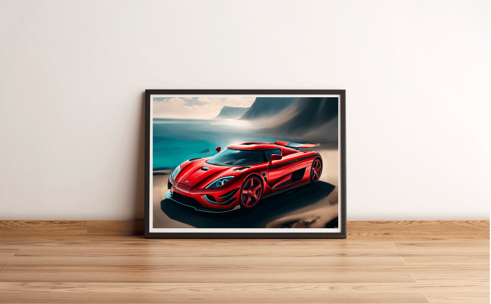 Hypercar Halo – Minimalist Supercar - Inspired Art Print | Buy Online from The Home Crafters