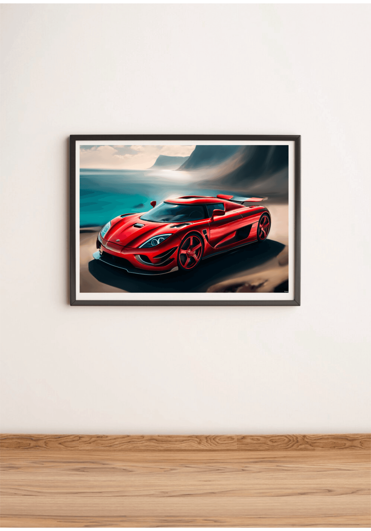 Hypercar Halo – Minimalist Supercar - Inspired Art Print | Buy Online from The Home Crafters