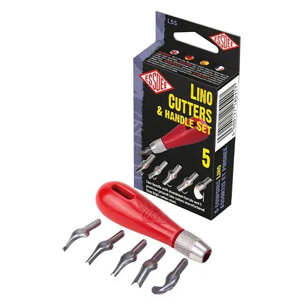 Lino Cutter Set - Handle & 5 Blades | Buy Online from The Home Crafters