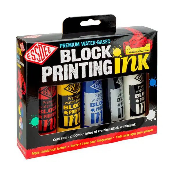 Premium Block Printing Ink Assorted 5 Pack | Buy Online from The Home Crafters