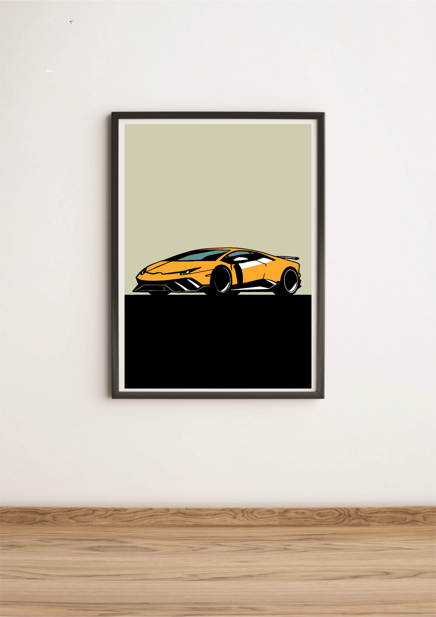 Sleek Speed Art Print | Minimalist Lamborghini Wall Poster | Buy Online from The Home Crafters