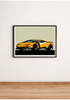 Sleek Speed Art Print | Minimalist Lamborghini Wall Poster | Buy Online from The Home Crafters