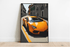Orange Supercar Art Print | Italian Backdrop | Buy Online from The Home Crafters