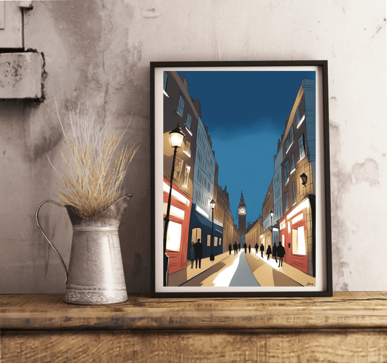 London Night Skyline Print | Starry Cityscape Wall Art | Buy Online from The Home Crafters