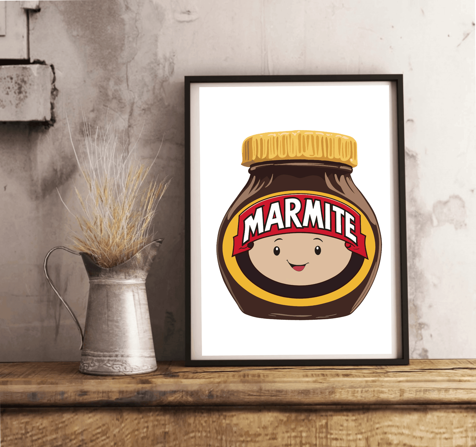 Cute Marmite Art Print – Funny Cartoon Wall Art | Buy Online from The Home Crafters