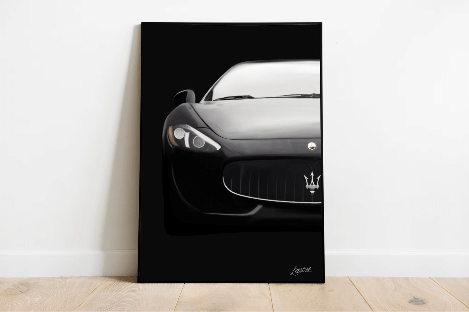 Maserati Art Print – Hand - Drawn Luxury Car Wall Decor | Buy Online from The Home Crafters