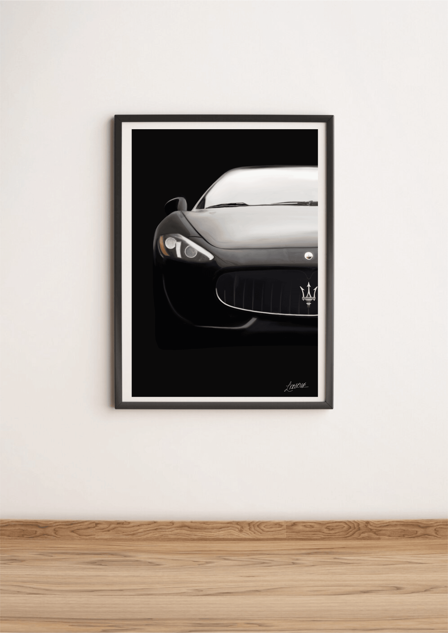 Maserati Art Print – Hand - Drawn Luxury Car Wall Decor | Buy Online from The Home Crafters