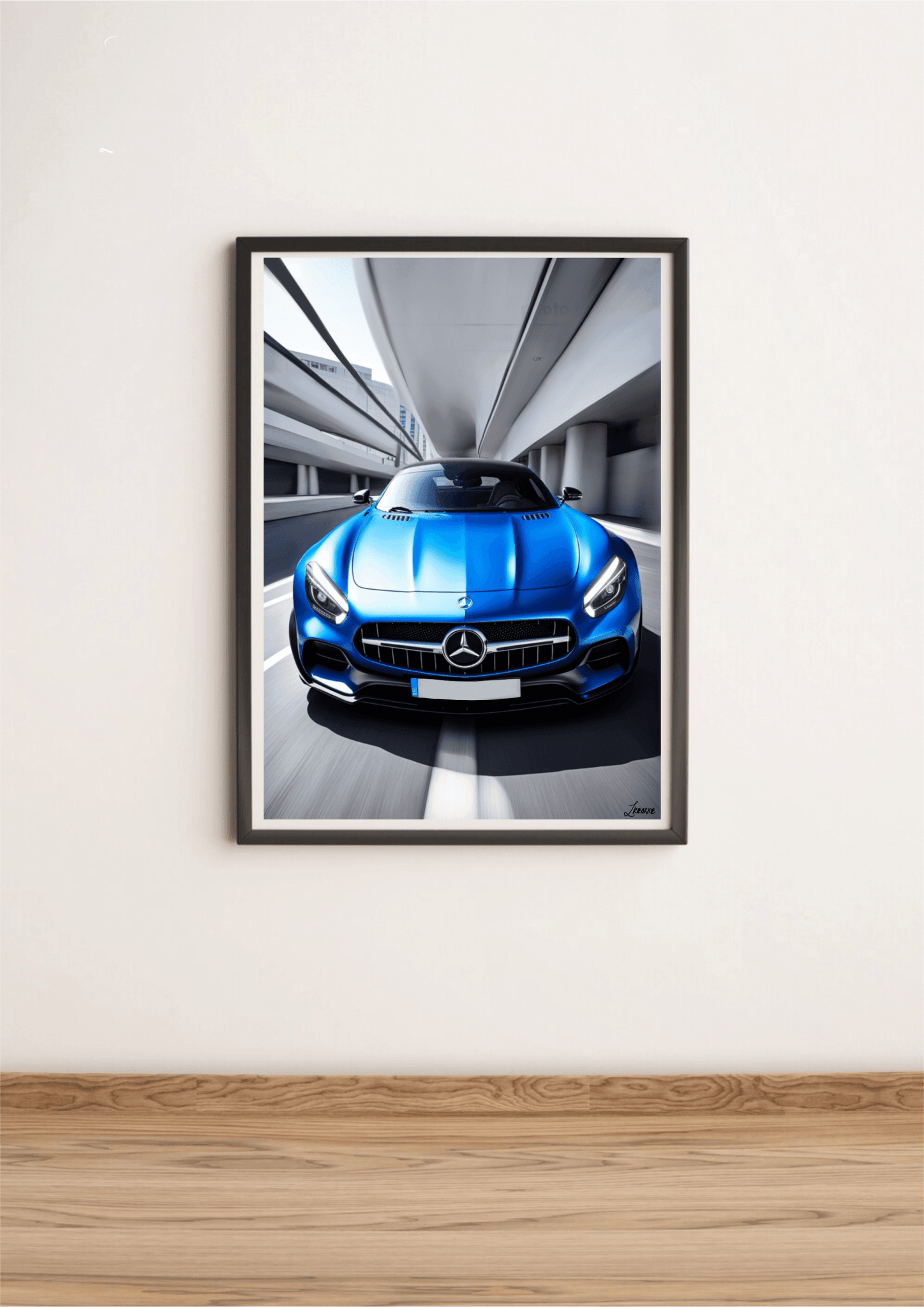 Luxury Performance Car Print | Silver Sport Poster | Buy Online from The Home Crafters