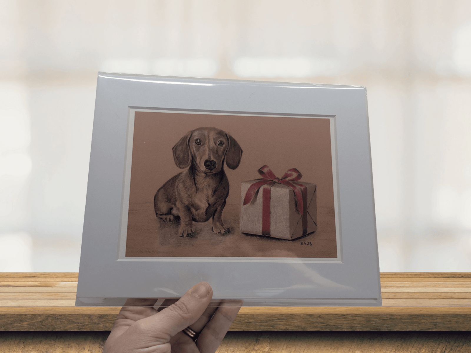 Miniature Dachshund Giclee Art Print - A5 | Buy Online from The Home Crafters