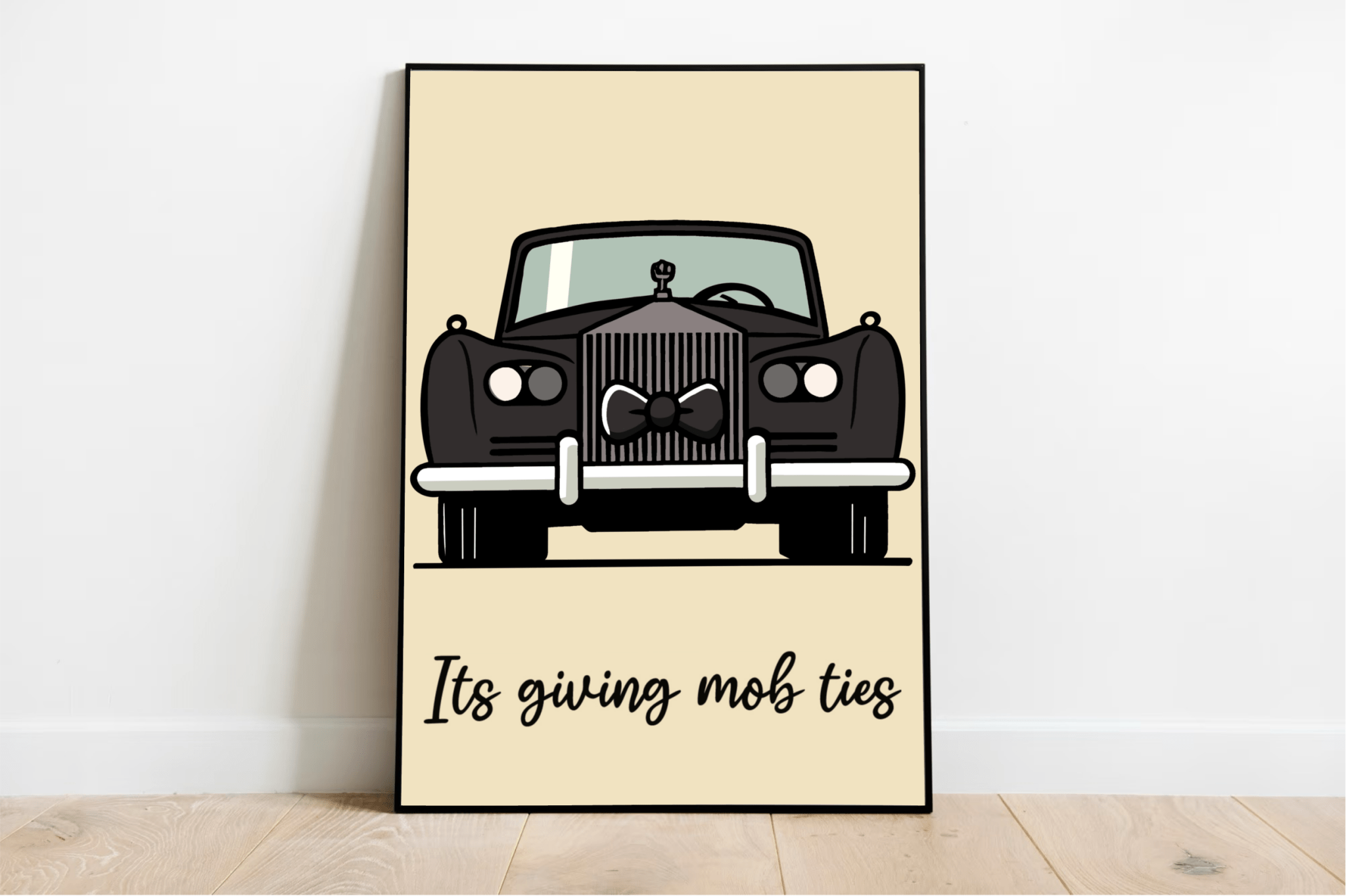 Mob Ties Elegance Art Print | Rolls Royce Gangster PosterMob Ties Print | Buy Online from The Home Crafters