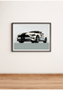 Modern Muscle Car Print – Sleek White Fastback Poster | Buy Online from The Home Crafters