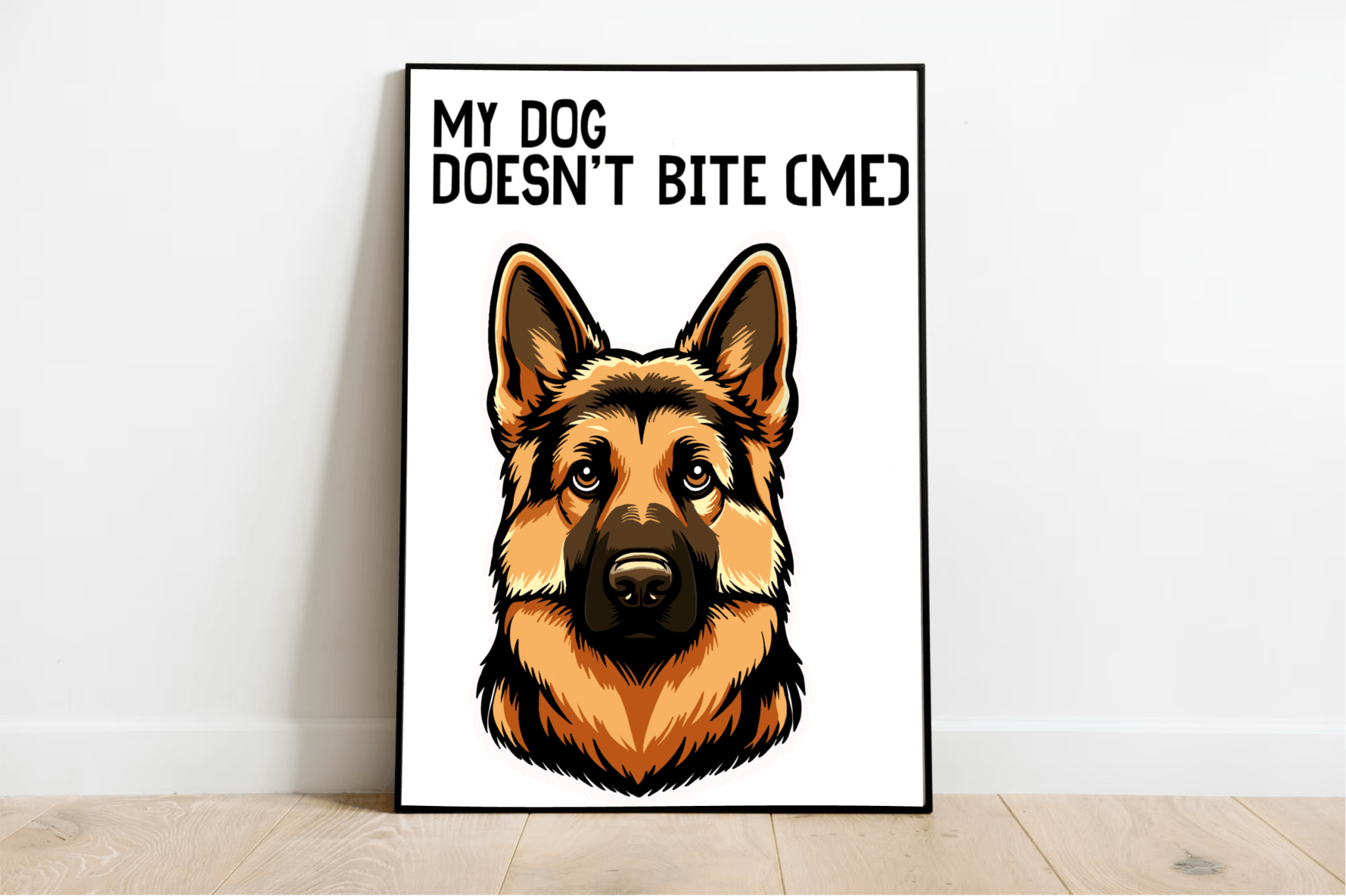 Loyal Companion Quirks – Funny German Shepherd Art Print | Buy Online from The Home Crafters