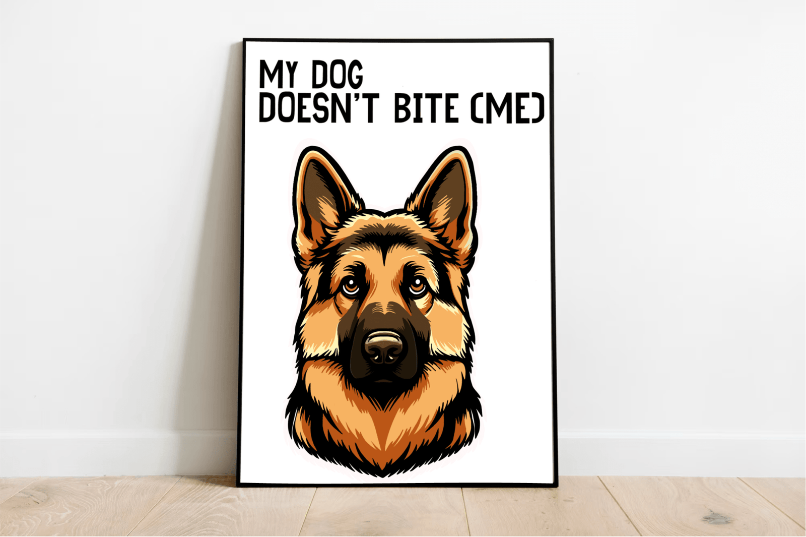 Loyal Companion Quirks – Funny German Shepherd Art Print | Buy Online from The Home Crafters