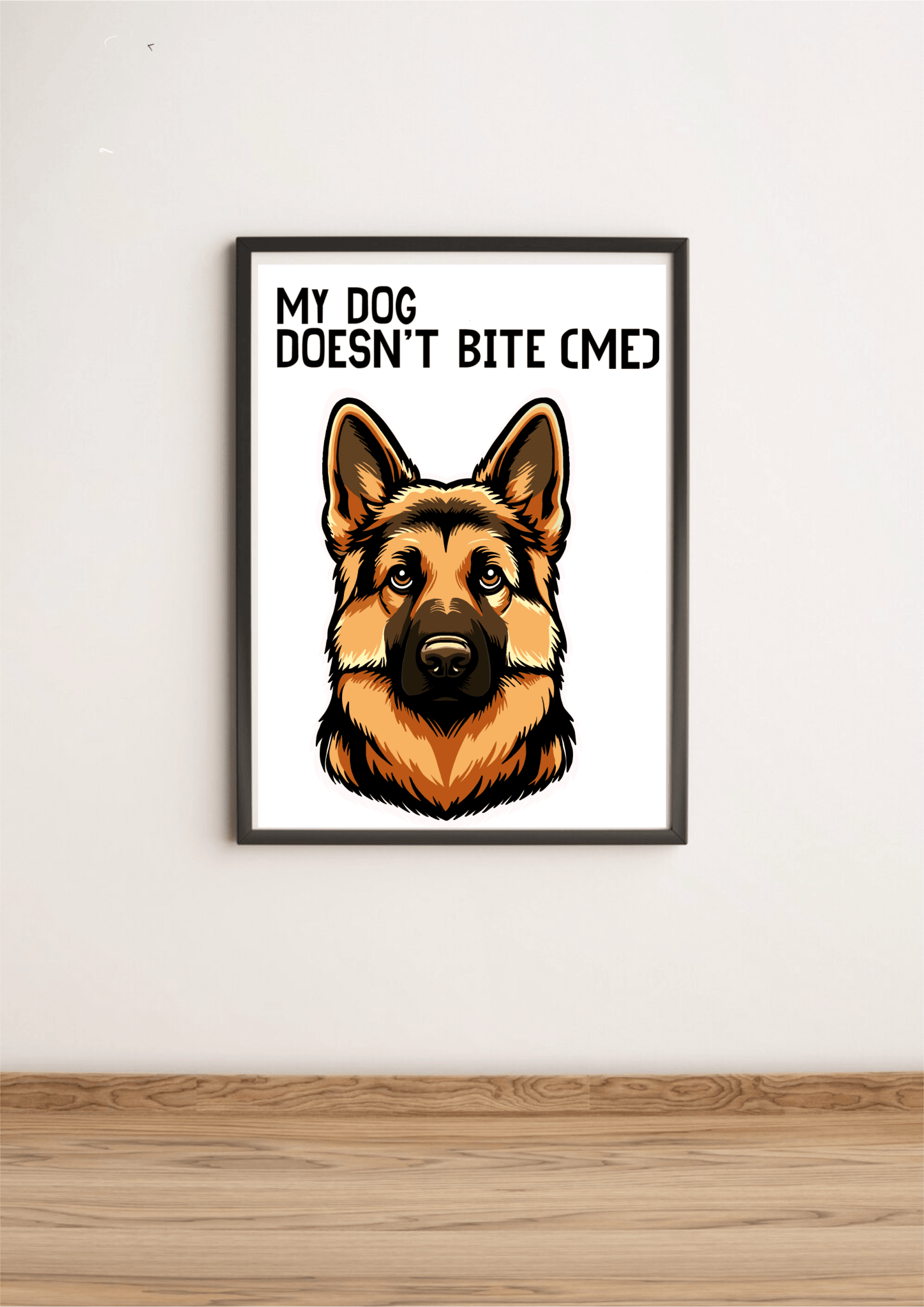 Loyal Companion Quirks – Funny German Shepherd Art Print | Buy Online from The Home Crafters