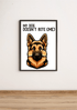 Loyal Companion Quirks – Funny German Shepherd Art Print | Buy Online from The Home Crafters