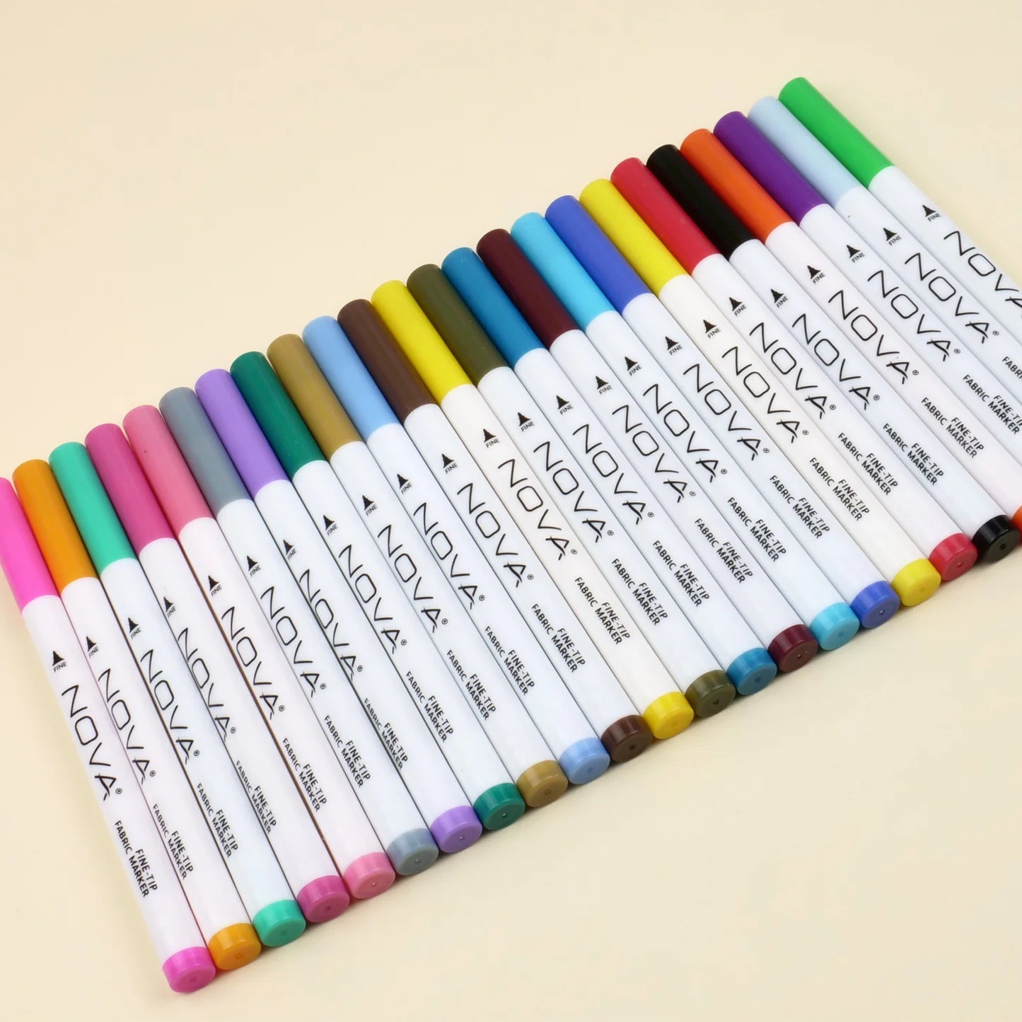 Nova Fine-tip Fabric Marker Pens - 24pc
