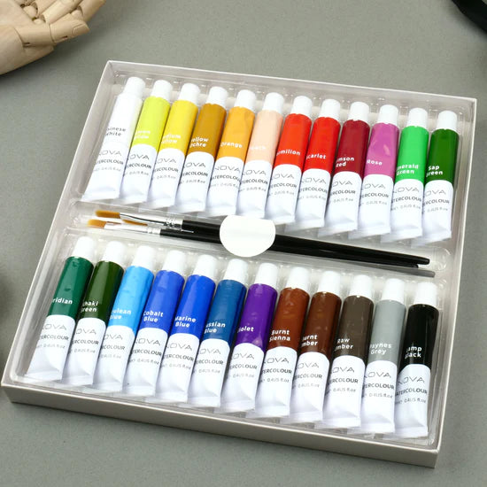Nova Watercolour Tube Paint Set - 24pc