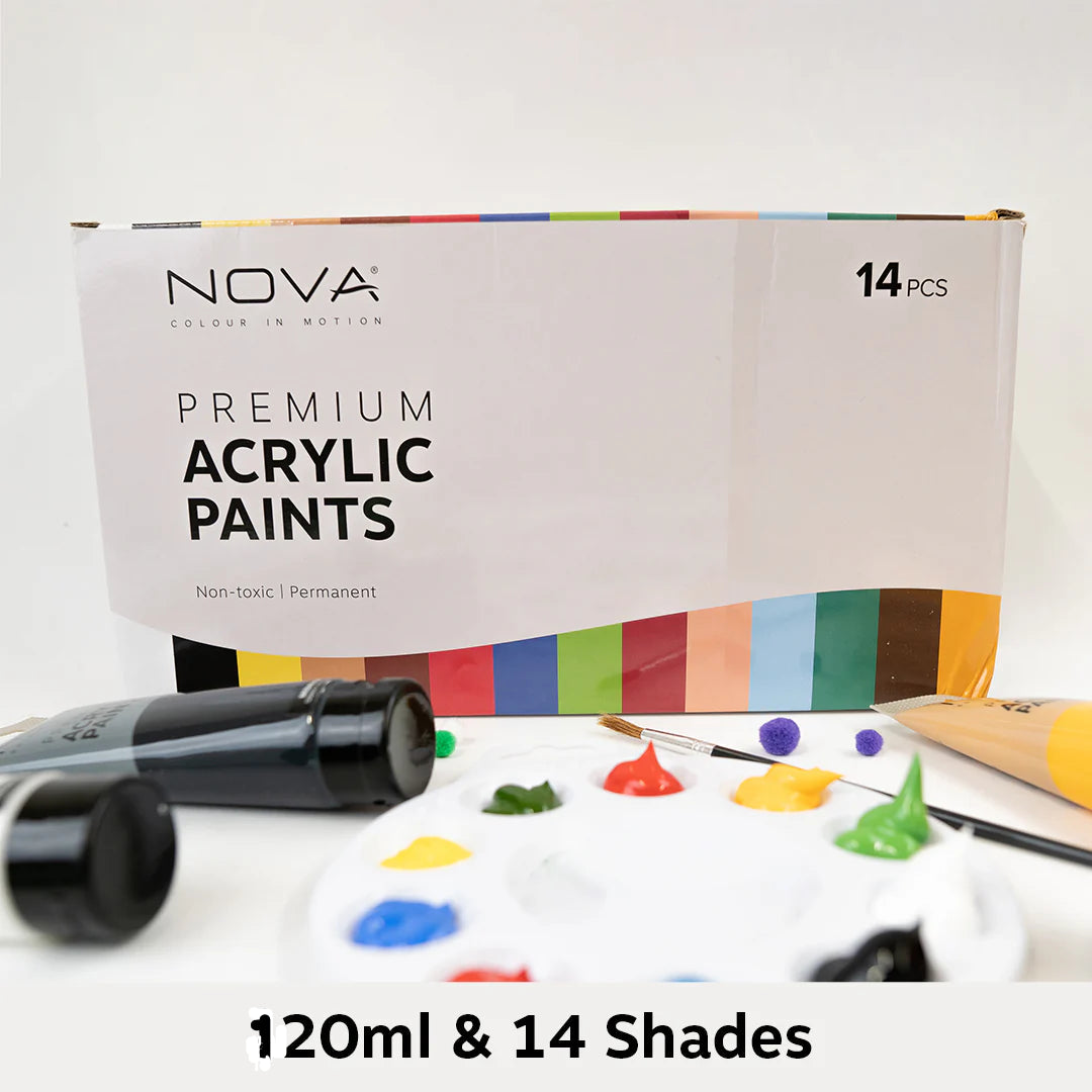 Nova Acrylic Paint Tubes - 14pk