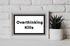 Mindful Caution – Overthinking Kills Bold Art Print | Buy Online from The Home Crafters