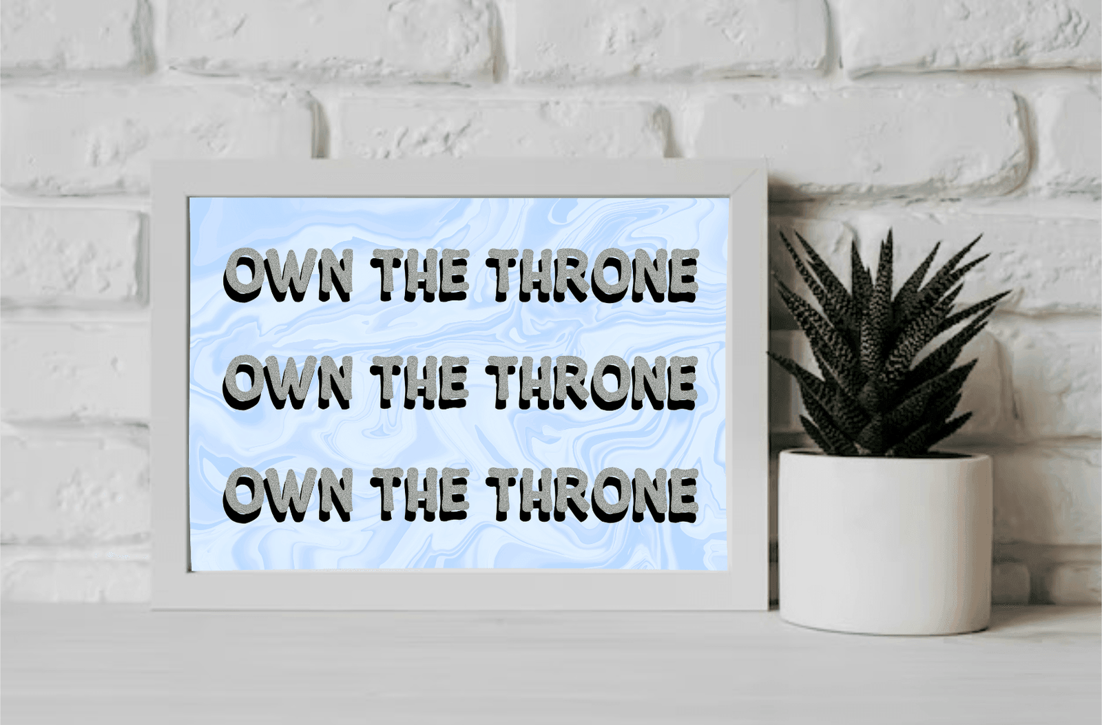 Own the Throne | Pastel Crown Aesthetic Art Print | Buy Online from The Home Crafters