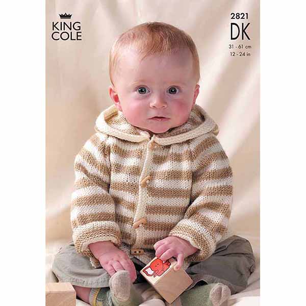 King Cole Mix n Match Prem Babies Raglan Sweaters Knitting Pattern 2821 - Double Knit