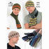 King Cole Men's Hats, Scarves & Gloves Knitting Pattern 3296 - DK & Chunky