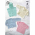 King Cole Babies Cardigan, Hooded Gilet, Long & Short Sleeved Sweaters Crochet Pattern 3478 - Double Knit | Buy Online from The Home Crafters