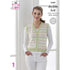 King Cole Ladies Cardigan & Waistcoat Knitting Pattern 5369 - Double Knit | Buy Online from The Home Crafters