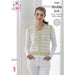 King Cole Ladies Cardigan & Waistcoat Knitting Pattern 5369 - Double Knit | Buy Online from The Home Crafters