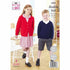 King Cole Childs 'Easy Knit' School Sweater & Cardigan Knitting Pattern 5541 - Double Knit | Buy Online from The Home Crafters