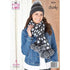 King Cole Ladies Scarf, Wrap and Hat Knitting Pattern 5834 - Chunky | Buy Online from The Home Crafters