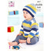 King Cole Babies/Childs Sweater, Hat & Cardigan Knitting Pattern 5917 - Double Knit | Buy Online from The Home Crafters