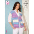 King Cole Ladies Summer Waistcoat & Top Knitting Pattern 5979 - Double Knit