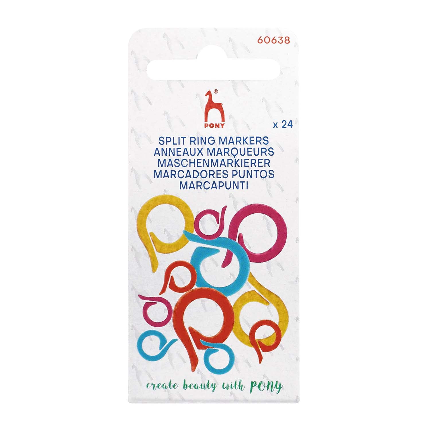 Pony Flat Split Ring Stitch Markers for Knitting - 24pc | Buy Online from The Home Crafters