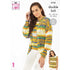 King Cole Ladies Easy Knit Sweater, Cardigan & Tank Top Knitting Pattern 6123 - Double Knit